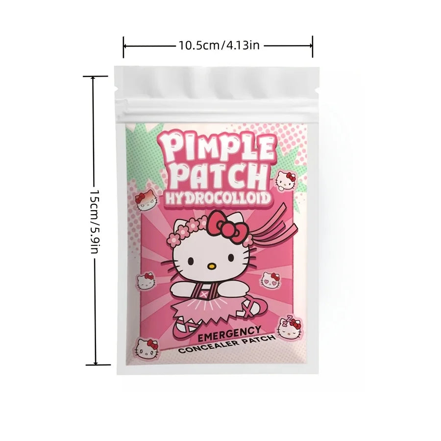 45/135PCS Sanrio Hello Kitty Cartoon Pimples Defect Patch - Invisible Hydrocolloid Acne Patch, Facial Decoration Patch,