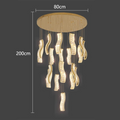 DecorBites™ Crystal Chandelier Stair Pendant: Modern Living Room Interior Lighting