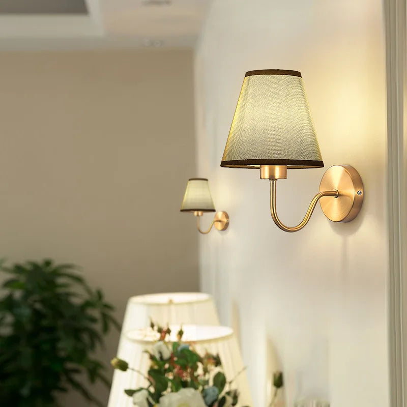 DecorBites™ Cloth LED Wall Lamp, Modern Bedroom Bedside Sconce Light Luminaire