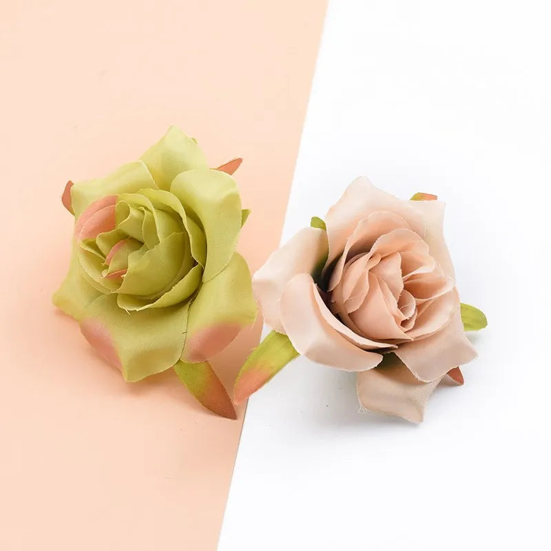 DecorBites™ Artificial Silk Roses Head Set for Wedding Home Decor DIY Wreath & Christmas
