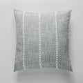 DecorBites™ Brown Grey Stripe Embroidery Cushion Cover Set, Cotton Linen, 45x45cm 60x60cm Home Decor