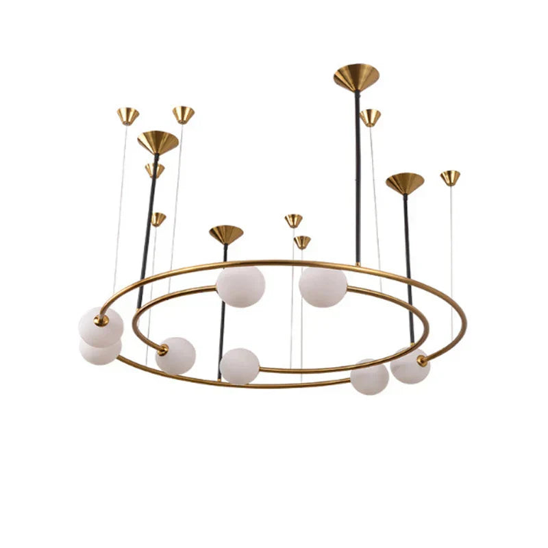 DecorBites™ LED Round Chandelier Pendant Light for Ceiling Living Room Bedroom Decor