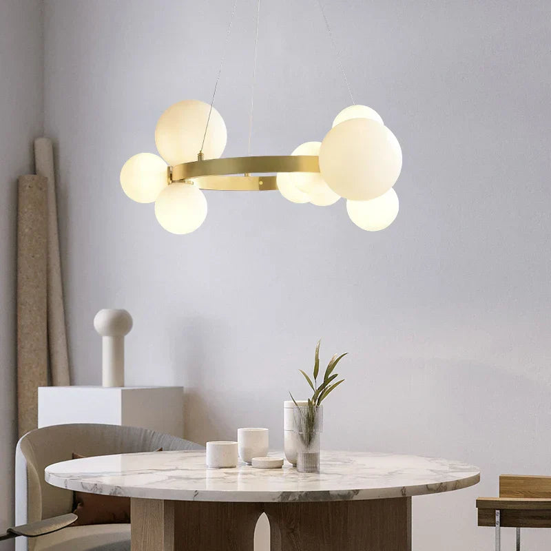 DecorBites™ Bubble Ball LED Pendant Light Fixture for Hall, Dining Room, Bedroom - Height Adjustable