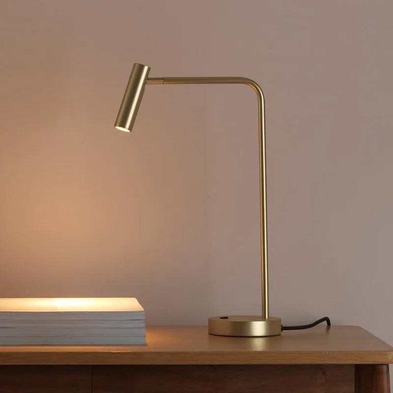 DecorBites™ Enna LED Dimmable Floor Lamp in Gold/Black/White for Minimalist Home Decor