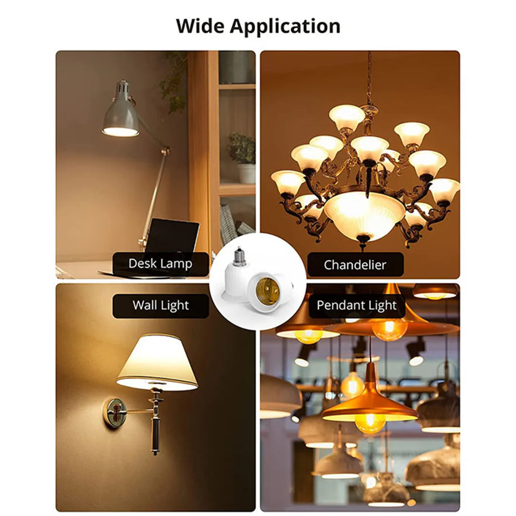 DecorBites™ B22 to E27/E14 to E27 Lamp Base Converter- Home Light Socket Adapter