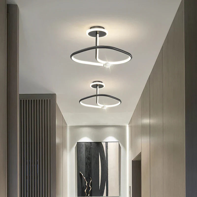 DecorBites™ Black Crystal Chandelier for Bedroom and Living Room Lighting