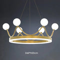 DecorBites™ Crown LED Chandelier: Elegant Ring Lustre for Kids' Room Ceiling Lighting