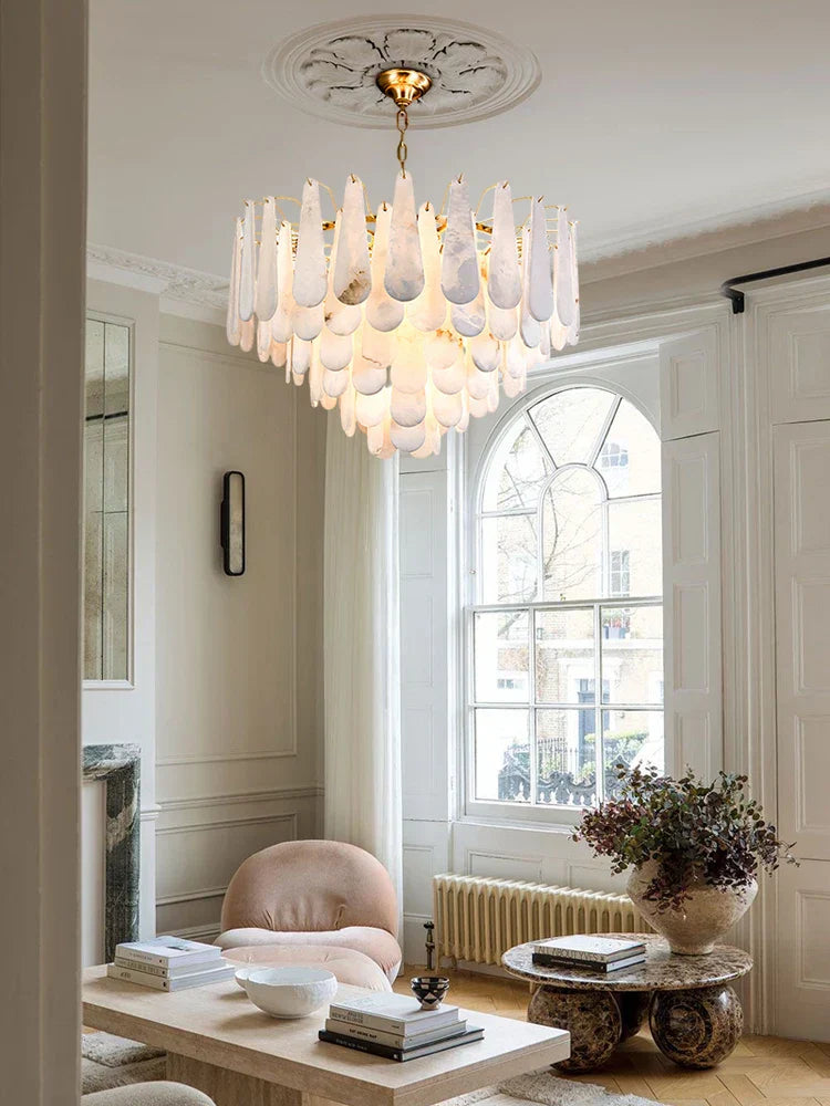 DecorBites™ 2025 Chandelier LED Dimmable Marble Collection for Dining Room & Foyer