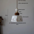DecorBites™ LED Pendant Lamp Modern Style Home Lighting Living Room Study Bar White Flower Ceramic