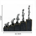 DecorBites™ Ape Man Evolution Sculpture Resin Artwork Decor Ornaments Model Statue