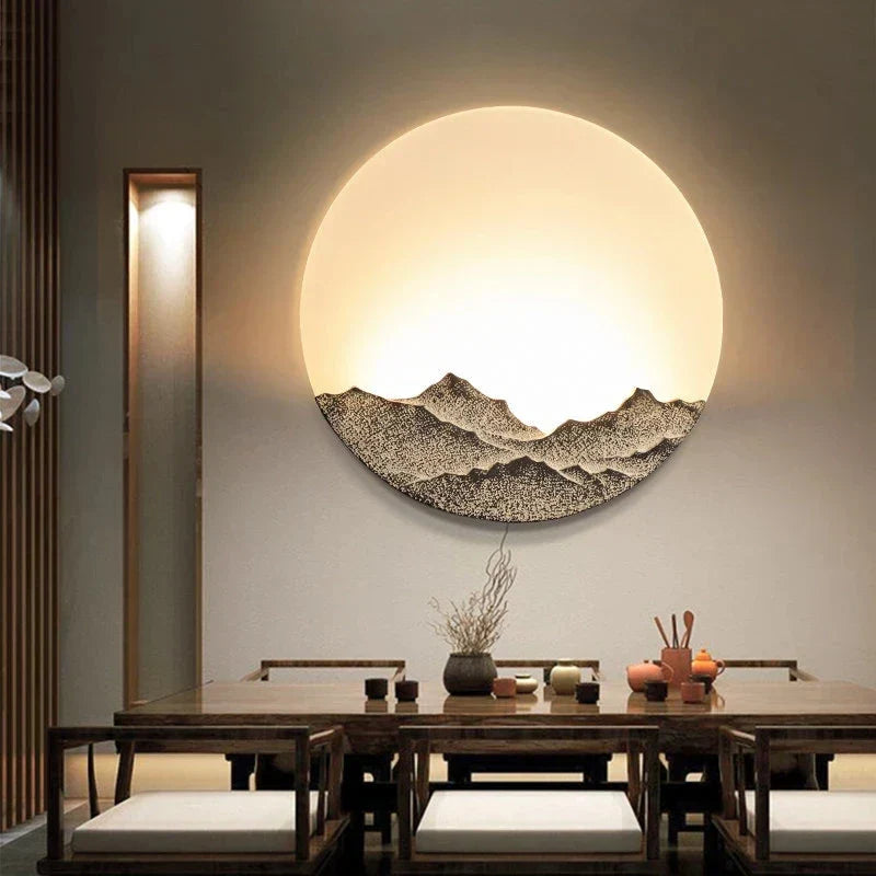 DecorBites™ LED Wall Light for Bedroom, Aisle, Stairwell | Round Hotel Room Decor