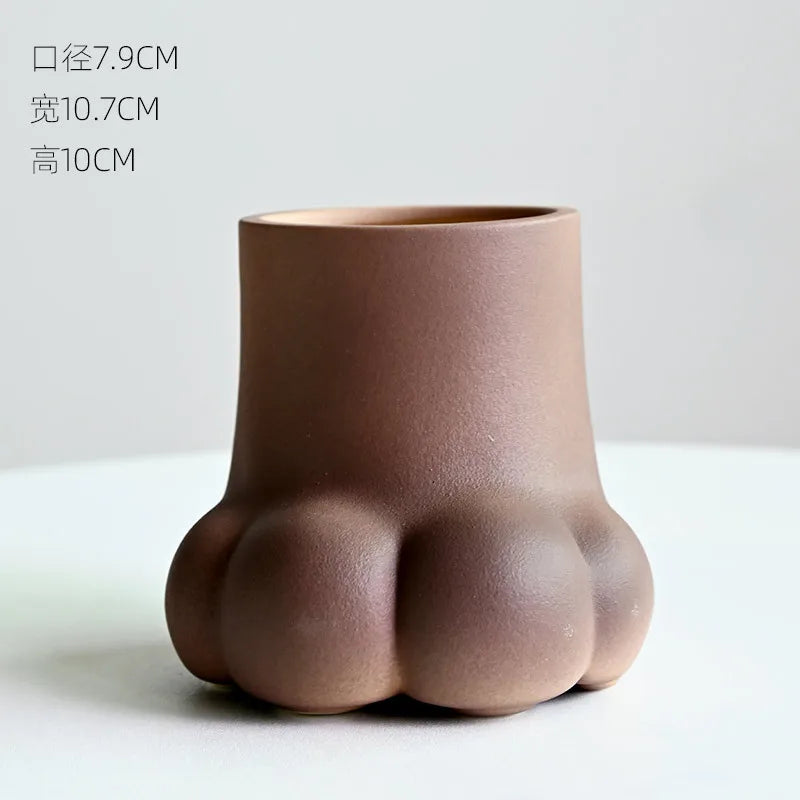 DecorBites™ Cute Cartoon Cat Claw Ceramic Vase Home Decoration