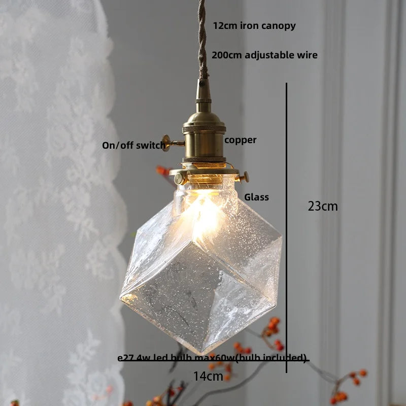 DecorBites™ Clear Glass LED Pendant Light - Modern Nordic Design - Adjustable Hanging Lamp