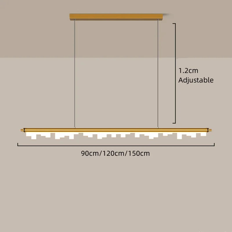 DecorBites™ LED Hanging Lamps Strip: Modern Art Designer Pendant Lights for Home Decor