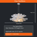 DecorBites™ Love Me Not Chandelier: Simple White Flower Lamp for Bedroom or Kitchen