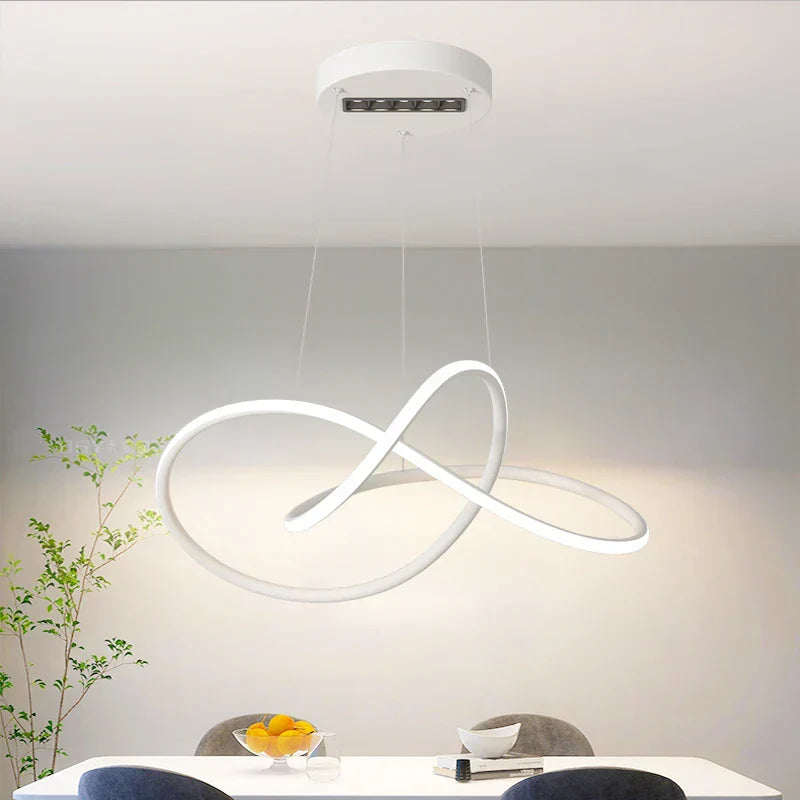 DecorBites™ LED Chandelier Lights Indoor Lighting Room Decor White Black Lamps With Spotlight