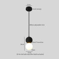 DecorBites™ Black Travertine LED Pendant Lamp for Modern Interior Lighting