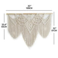 DecorBites™ Boho Macrame Tassel Wall Hanging Tapestry with Wooden Stick