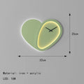 DecorBites™ Love Shaped Clock Wall Lamp Sconce Dimmable Indoor Bedroom Lighting