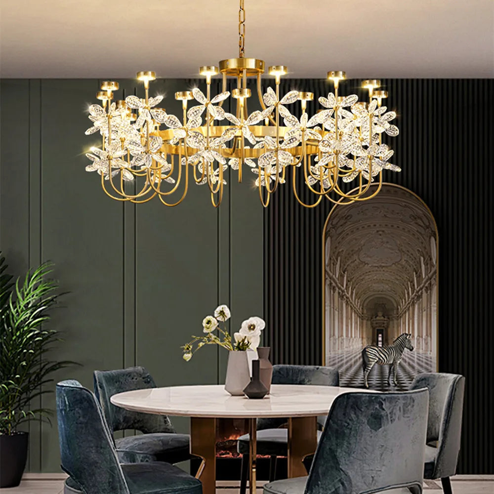 DecorBites™ Butterfly Chandelier: Modern LED Dimmable Pendant Lamp Luxe Crystal Decor-Light 2024