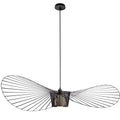 DecorBites™ Black Rattan Hat Pendant Lamp LED Chandelier for Home Decor