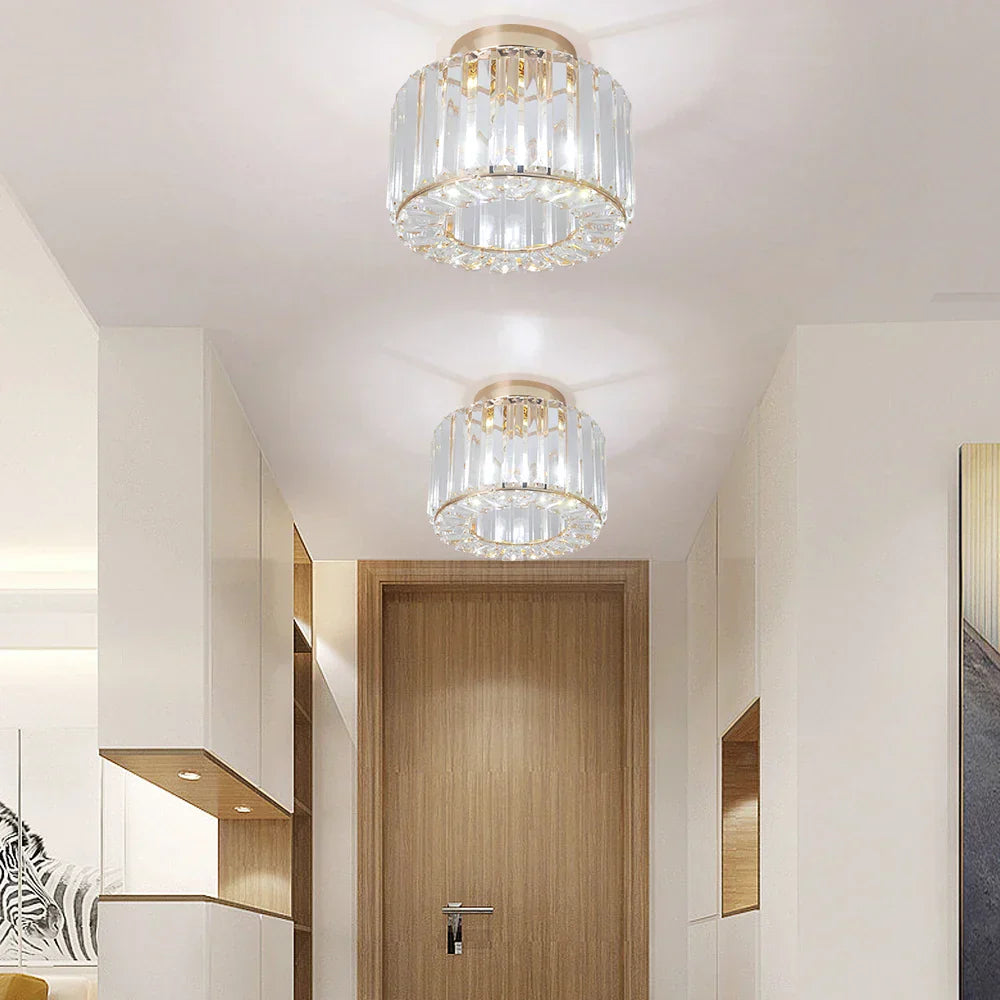 DecorBites™ Crystal LED Ceiling Light Chandelier for Bedroom Living Room Dining Room