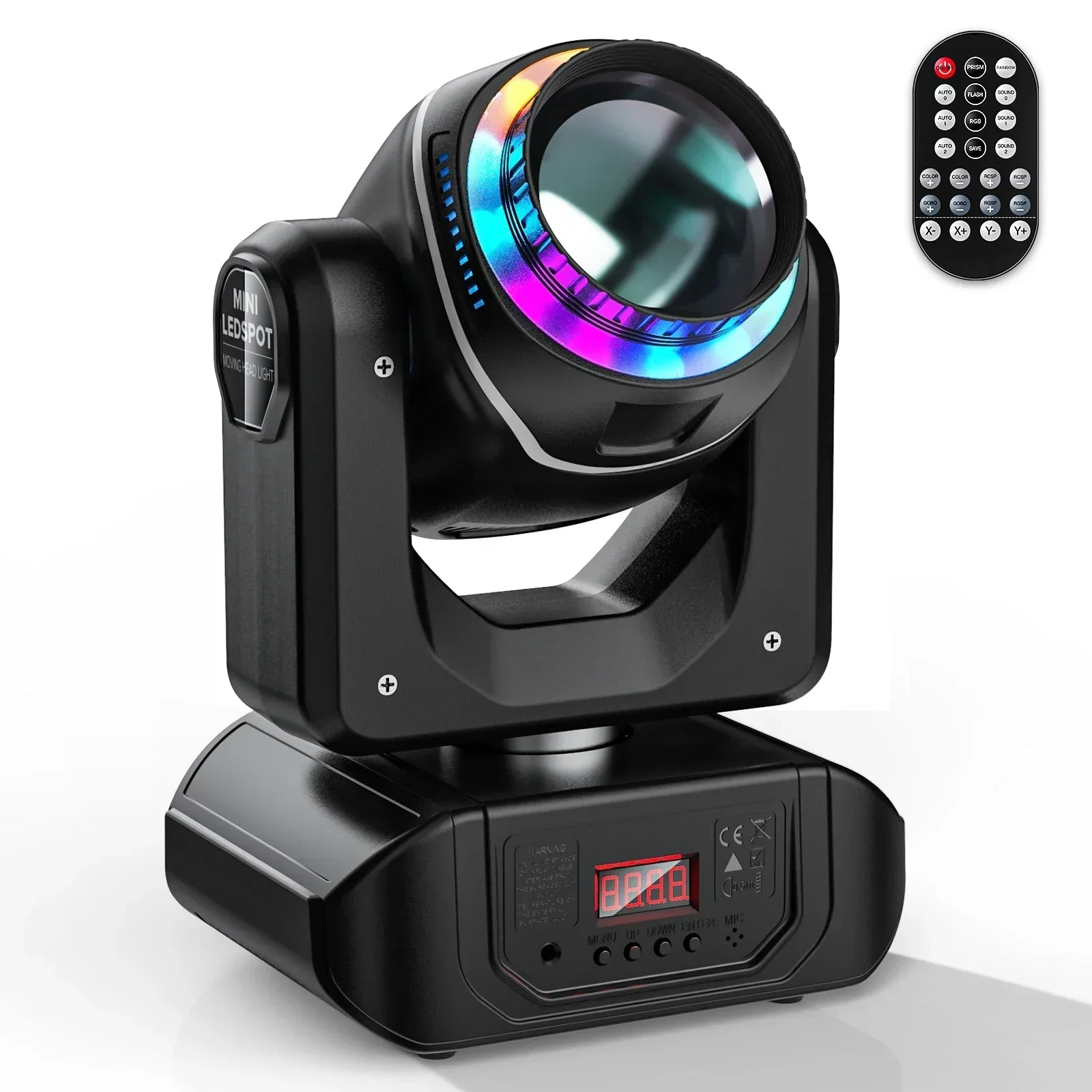 DecorBites™ LED Moving Head Light with 10 Gobos & Remote Control for Events