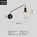 DecorBites™ Black/Gold Swing Arm Wall Lamp LED E27 Bedroom Reading Cafe Luxury