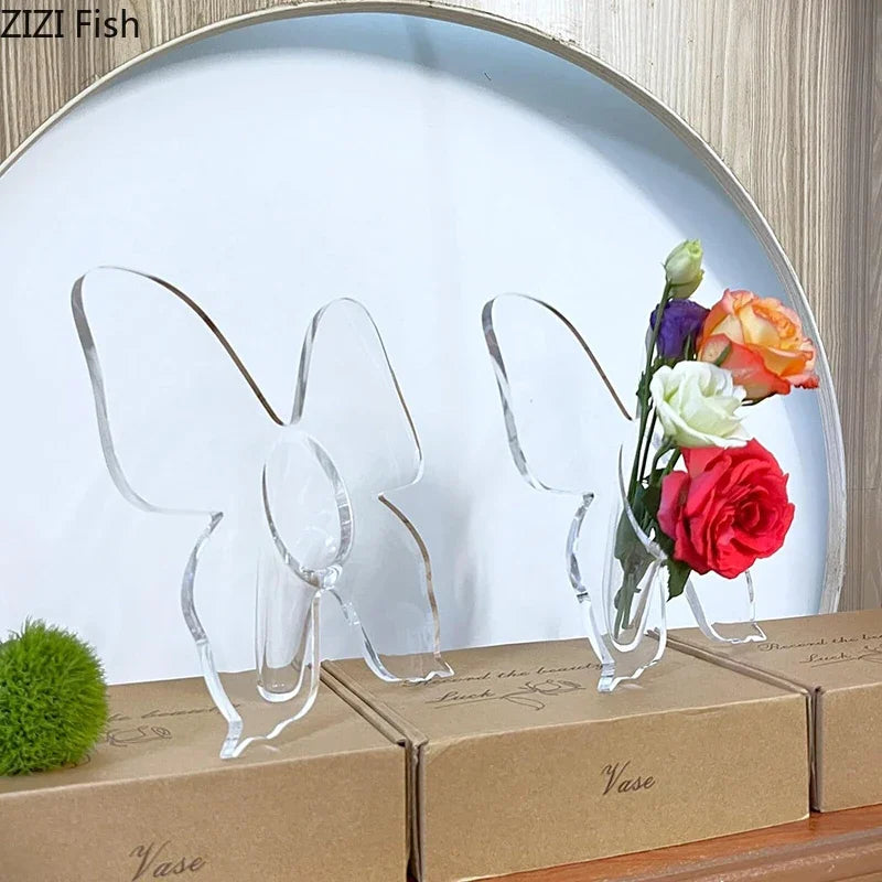 DecorBites™ Butterfly Vase: Desk Decor, Flower Arrangement Pot for Room Aesthetic