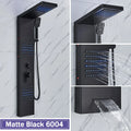 DecorBites™ Black LED Shower Column with Massage Jets and Waterfall Mixer Tap