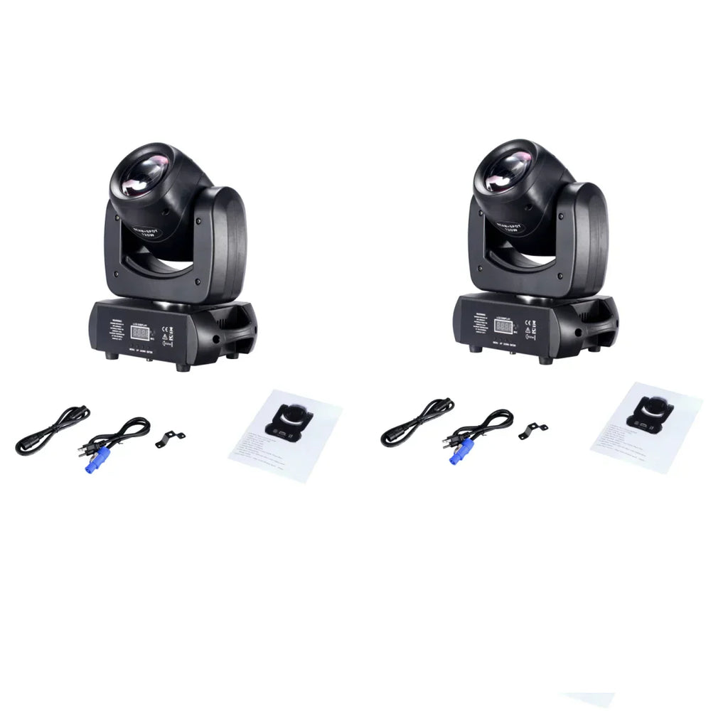 DecorBites™ 120W LED Moving Head Light Beam Spot Wash Gobo 8 Face Roto Prism