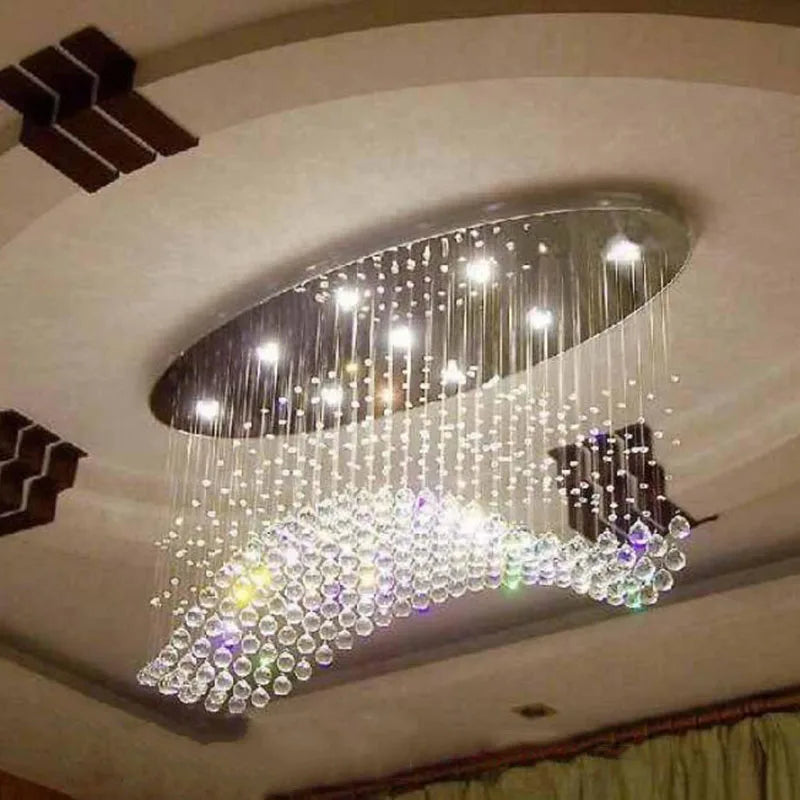 DecorBites™ Crystal Flush Mount Chandelier: Modern Contemporary Lighting Fixtures