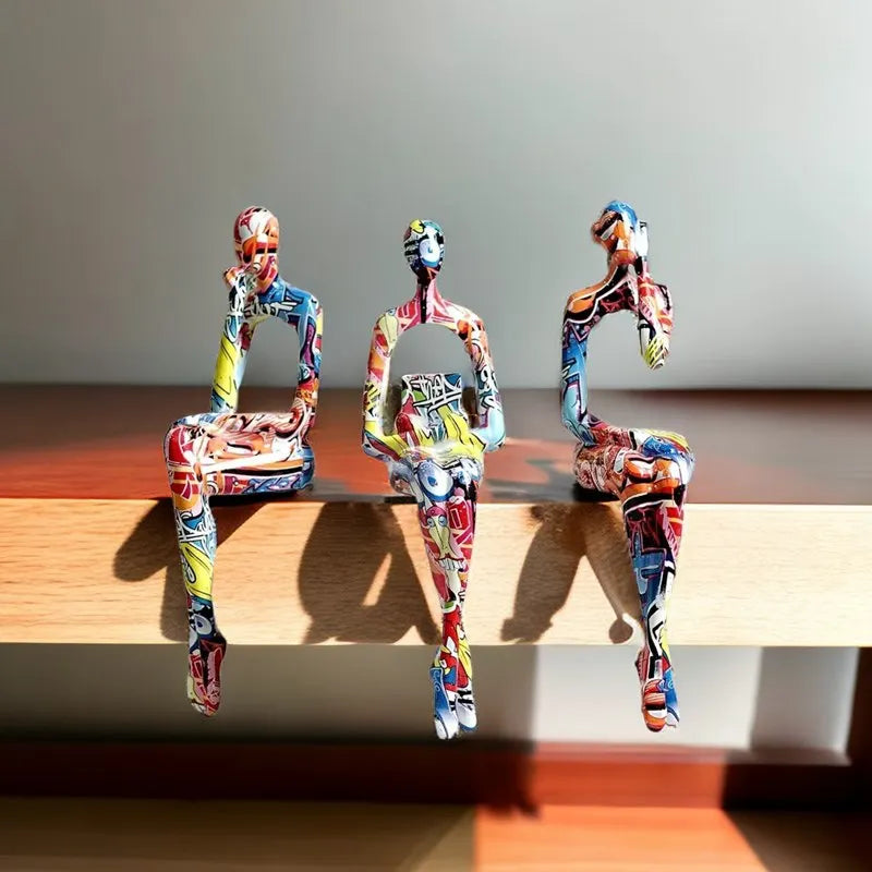 DecorBites™ Abstract Figurine Modern Pop Art Sculpture for Home Decor