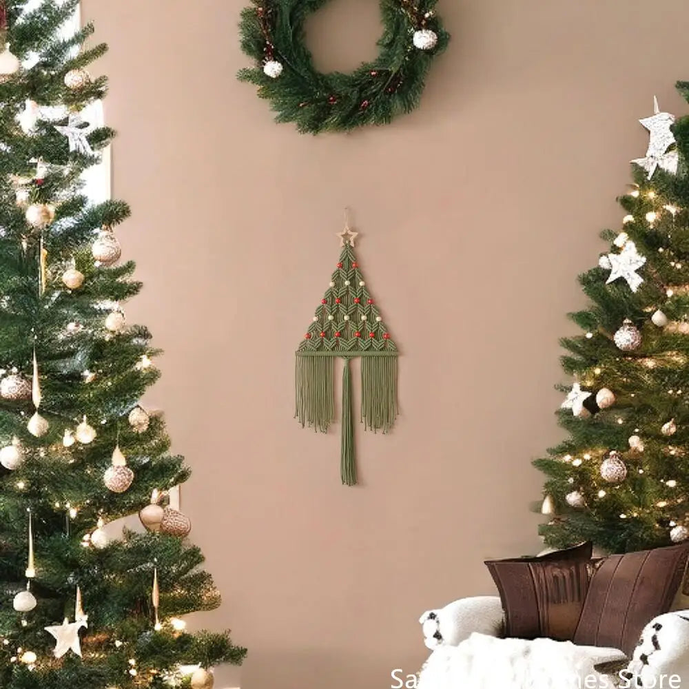 DecorBites™ Boho Christmas Tree Wall Tapestry