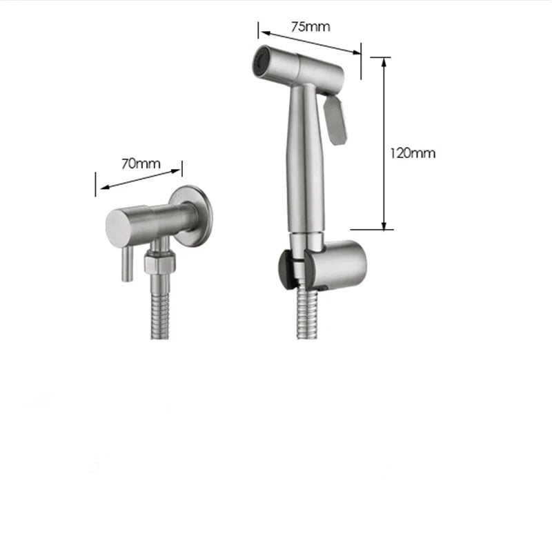 DecorBites™ Black Gold Bidet Sprayer Set - High Pressure Bathroom Faucet Kit