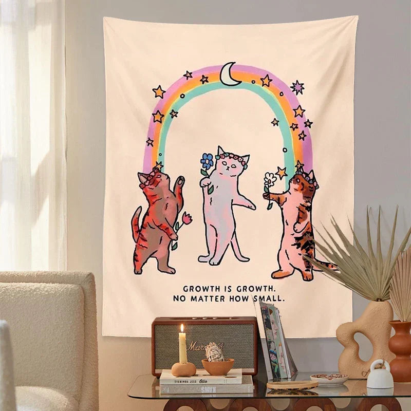 DecorBites™ Cat Tapestry Wall Hanging for Home Decor and Wall Art