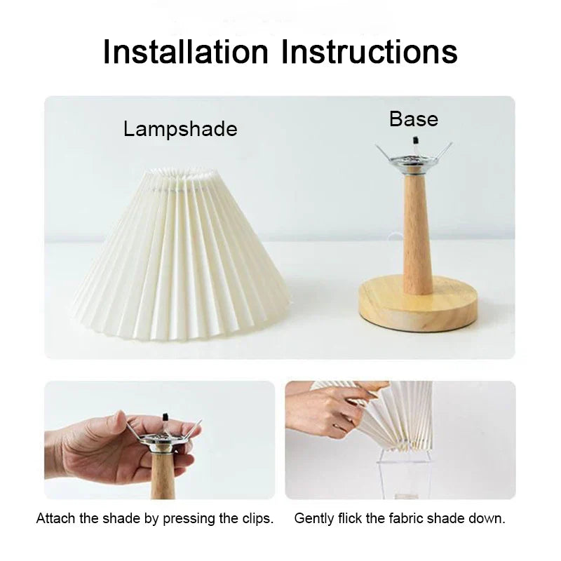 DecorBites™ LED Retro Table Lamp USB Plug Desk Night Light for Interior Lighting