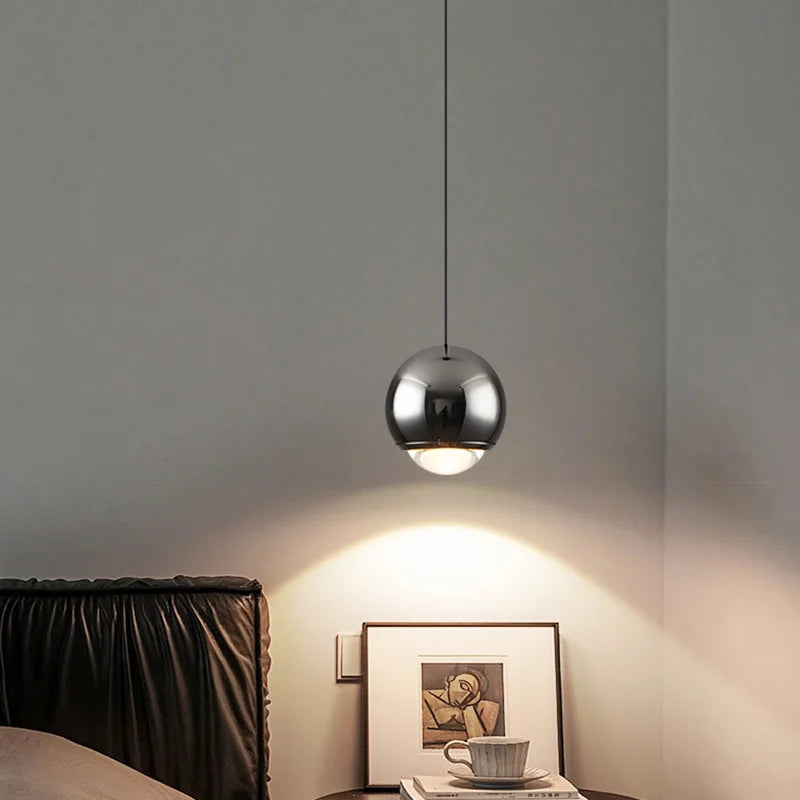 DecorBites™ LED Chandelier for Bedroom Kitchen Study Chrome Gold Modern Pendant Light