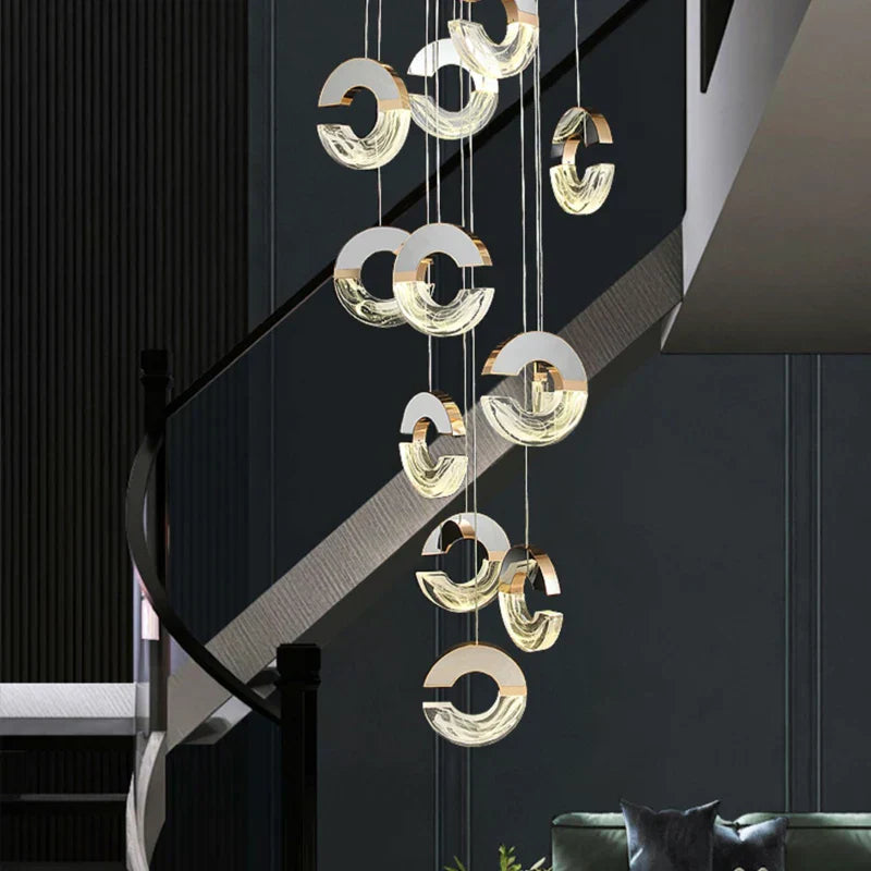 DecorBites™ Crystal Chandelier Ring Lamp for Various Spaces