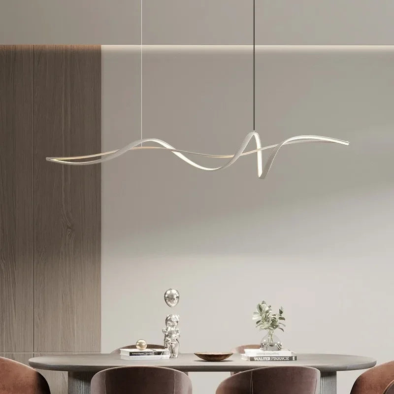 DecorBites™ Aluminum LED Chandelier: Modern Dining Island Light for Stylish Indoor Decoration
