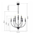 DecorBites™ 9-Head Retro Industrial Chandelier with E14 Candle Lights