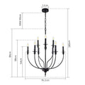 DecorBites™ 9-Head Retro Industrial Chandelier Light E14 Candle Pendant Lamp