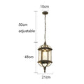 DecorBites™ Black Outdoor Hanging LED Pendant Light for Balcony Walkway & Exterior Lighting