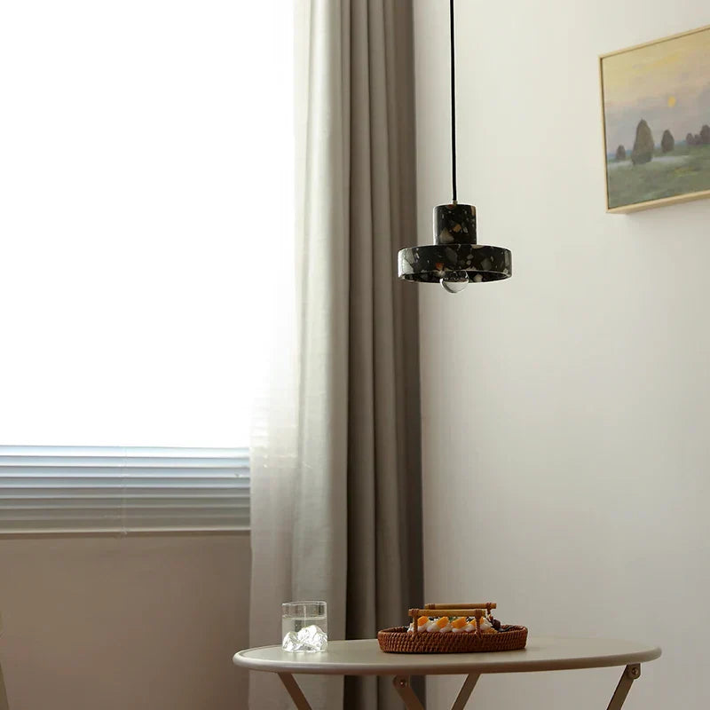 DecorBites™ Black Terrazzo LED Pendant Lamp for Dining Living Room Staircase