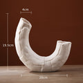 DecorBites™ Infinity Symbol White Ceramic Sculpture - Nordic Modern Art Decor for Home and Office