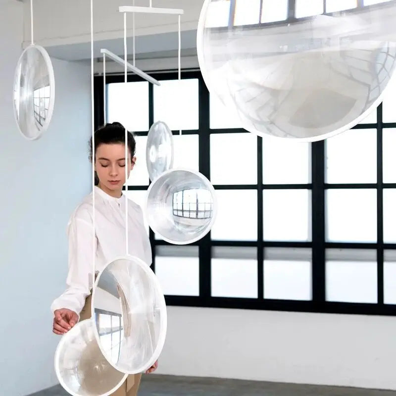 DecorBites™ LED Glass Pendant Light: Stylish Round Fixture for Hall, Living Room, Restaurant