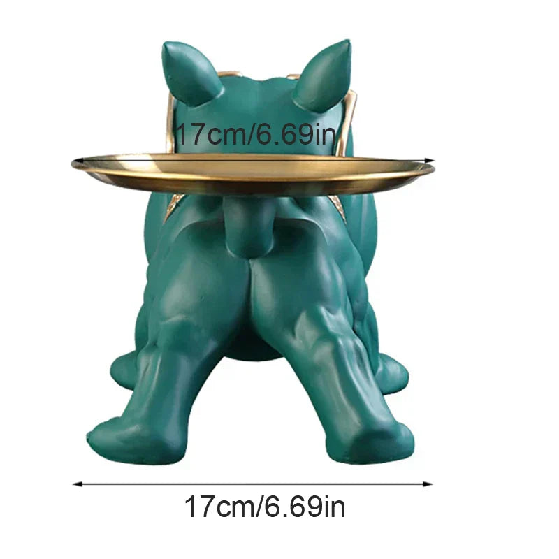 DecorBites™ Bulldog Figurine Storage Box Resin Craft Home Decor Sculpture Ornament
