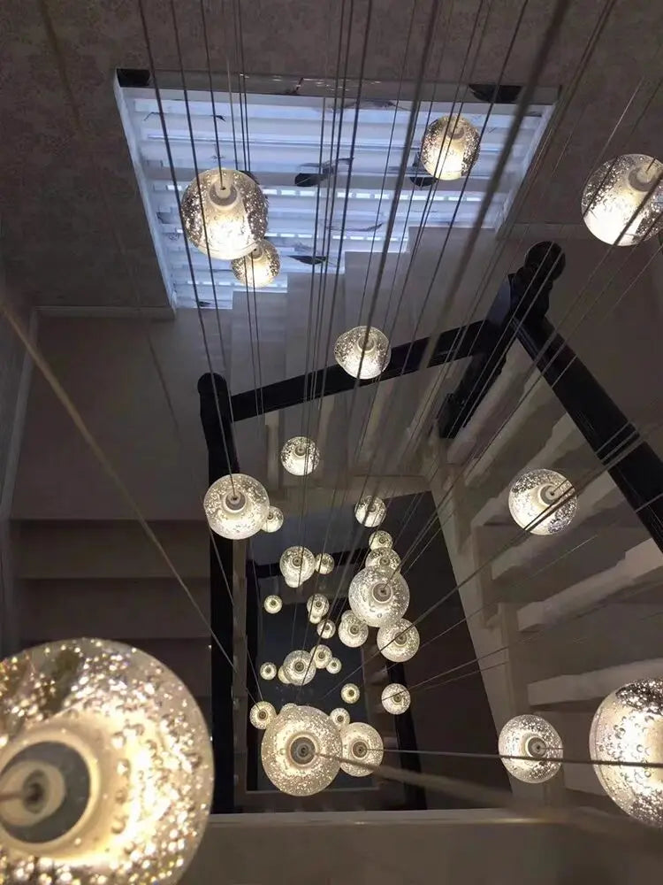 DecorBites™ Crystal Ball LED Chandelier for Modern Living Room & Bedroom décor
