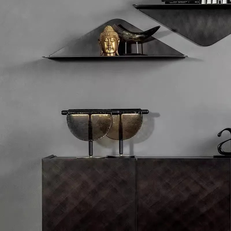 DecorBites™ Amber Glass Table Lamp: Nordic Minimalist LED Nightstand Decor