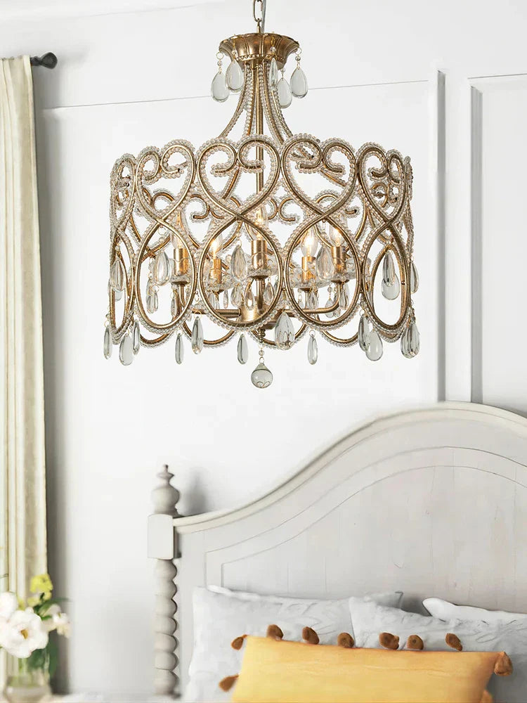 DecorBites™ Crystal Heart Ceiling Light - Romantic Princess Bedroom Chandelier